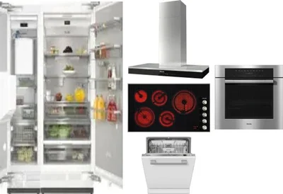 6 Piece Package Includes Refrigerator, Freezer, Cooktop, Wall Oven, Hood And Dishwasher