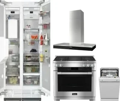 5 Piece Package Includes Refrigerator, Freezer, Range, Hood And Dishwasher