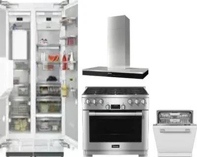 5 Piece Package Includes Refrigerator, Freezer, Range, Hood And Dishwasher