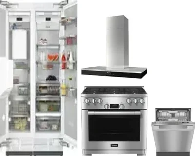 5 Piece Package Includes Refrigerator, Freezer, Range, Hood And Dishwasher