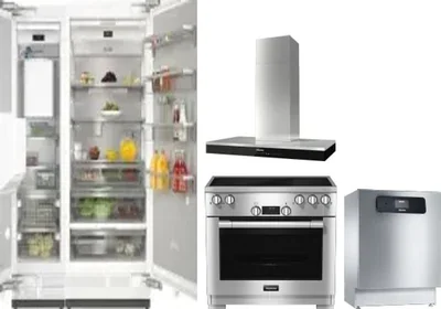 5 Piece Package Includes Refrigerator, Freezer, Range, Hood And Dishwasher