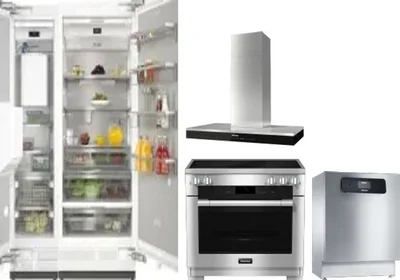 5 Piece Package Includes Refrigerator, Freezer, Range, Hood And Dishwasher
