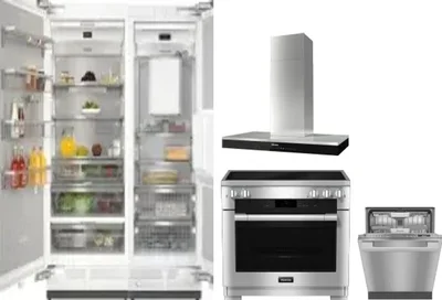 5 Piece Package Includes Refrigerator, Freezer, Range, Hood And Dishwasher