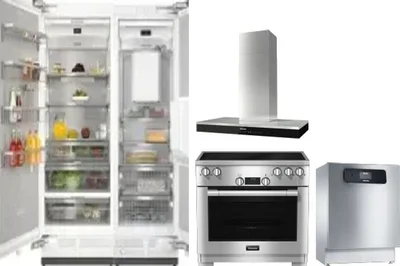 5 Piece Package Includes Refrigerator, Freezer, Range, Hood And Dishwasher