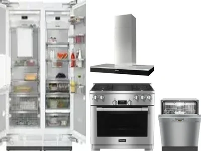 5 Piece Package Includes Refrigerator, Freezer, Range, Hood And Dishwasher