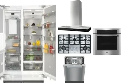 6 Piece Package Includes Refrigerator, Freezer, Cooktop, Wall Oven, Hood And Dishwasher
