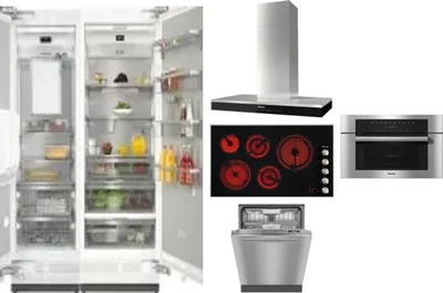 6 Piece Package Includes Refrigerator, Freezer, Cooktop, Wall Oven, Hood And Dishwasher