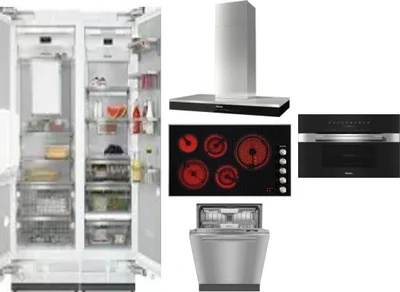 6 Piece Package Includes Refrigerator, Freezer, Cooktop, Wall Oven, Hood And Dishwasher