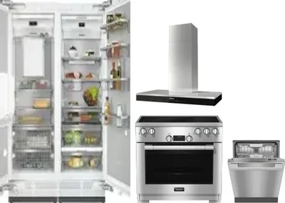 5 Piece Package Includes Refrigerator, Freezer, Range, Hood And Dishwasher