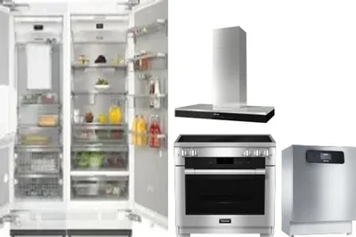 5 Piece Package Includes Refrigerator, Freezer, Range, Hood And Dishwasher