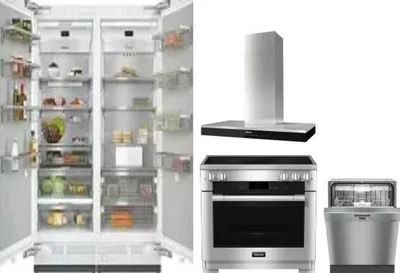 5 Piece Package Includes Refrigerator, Freezer, Range, Hood And Dishwasher