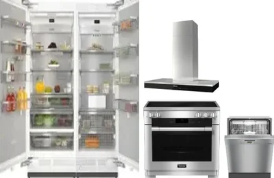 5 Piece Package Includes Refrigerator, Freezer, Range, Hood And Dishwasher