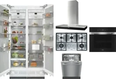 6 Piece Package Includes Refrigerator, Freezer, Cooktop, Wall Oven, Hood And Dishwasher