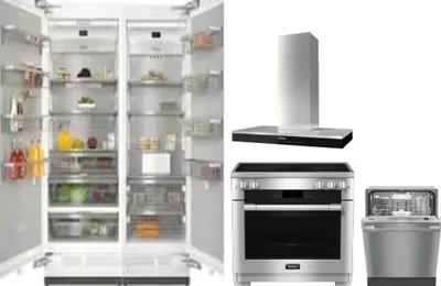5 Piece Package Includes Refrigerator, Freezer, Range, Hood And Dishwasher