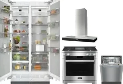 5 Piece Package Includes Refrigerator, Freezer, Range, Hood And Dishwasher