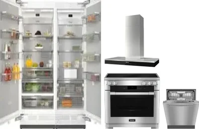 5 Piece Package Includes Refrigerator, Freezer, Range, Hood And Dishwasher