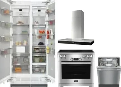 5 Piece Package Includes Refrigerator, Freezer, Range, Hood And Dishwasher
