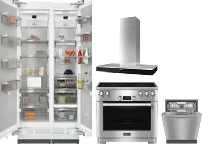 5 Piece Package Includes Refrigerator, Freezer, Range, Hood And Dishwasher