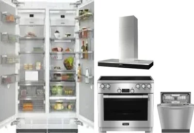 5 Piece Package Includes Refrigerator, Freezer, Range, Hood And Dishwasher