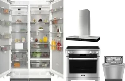5 Piece Package Includes Refrigerator, Freezer, Range, Hood And Dishwasher