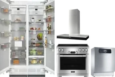 5 Piece Package Includes Refrigerator, Freezer, Range, Hood And Dishwasher