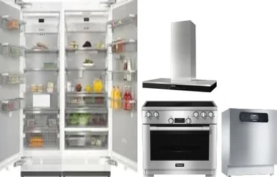 5 Piece Package Includes Refrigerator, Freezer, Range, Hood And Dishwasher
