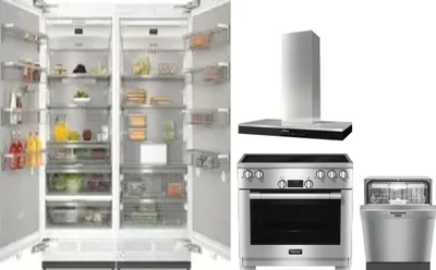 5 Piece Package Includes Refrigerator, Freezer, Range, Hood And Dishwasher