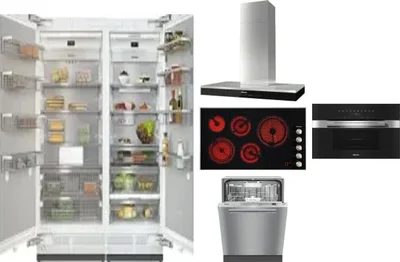 6 Piece Package Includes Refrigerator, Freezer, Cooktop, Wall Oven, Hood And Dishwasher