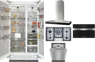 6 Piece Package Includes Refrigerator, Freezer, Cooktop, Wall Oven, Hood And Dishwasher