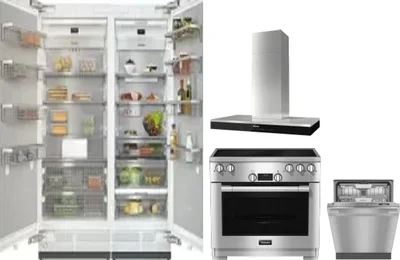 5 Piece Package Includes Refrigerator, Freezer, Range, Hood And Dishwasher