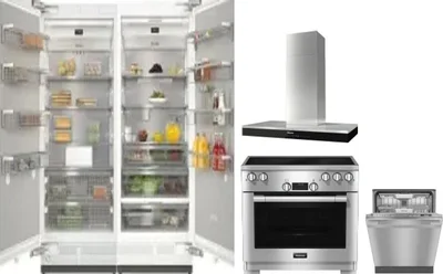 5 Piece Package Includes Refrigerator, Freezer, Range, Hood And Dishwasher