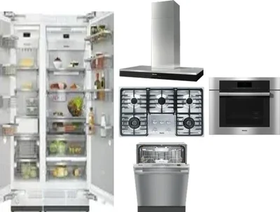 6 Piece Package Includes Refrigerator, Freezer, Cooktop, Wall Oven, Hood And Dishwasher