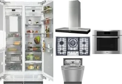 6 Piece Package Includes Refrigerator, Freezer, Cooktop, Wall Oven, Hood And Dishwasher