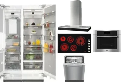 6 Piece Package Includes Refrigerator, Freezer, Cooktop, Wall Oven, Hood And Dishwasher