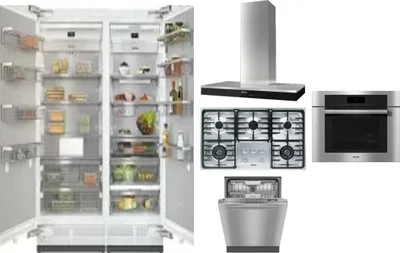 6 Piece Package Includes Refrigerator, Freezer, Cooktop, Wall Oven, Hood And Dishwasher