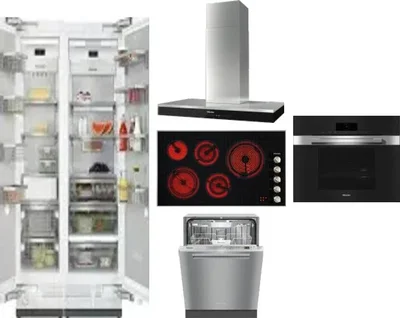 6 Piece Package Includes Refrigerator, Freezer, Cooktop, Wall Oven, Hood And Dishwasher