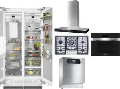 6 Piece Package Includes Refrigerator, Freezer, Cooktop, Wall Oven, Hood And Dishwasher