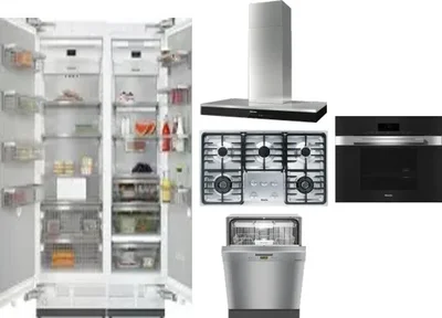 6 Piece Package Includes Refrigerator, Freezer, Cooktop, Wall Oven, Hood And Dishwasher