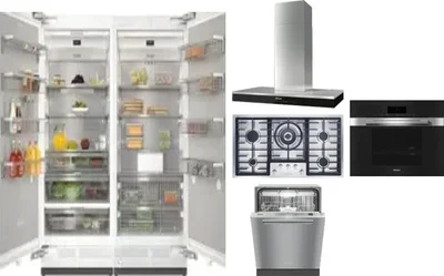 6 Piece Package Includes Refrigerator, Freezer, Cooktop, Wall Oven, Hood And Dishwasher