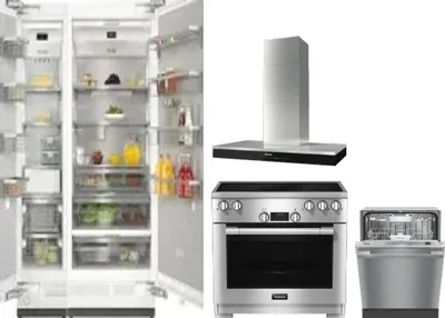 5 Piece Package Includes Refrigerator, Freezer, Range, Hood And Dishwasher