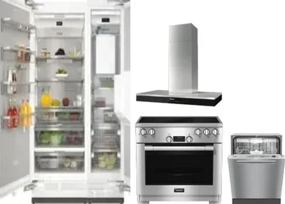 5 Piece Package Includes Refrigerator, Freezer, Range, Hood And Dishwasher