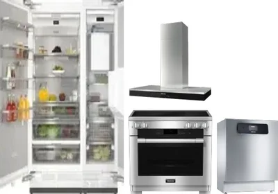 5 Piece Package Includes Refrigerator, Freezer, Range, Hood And Dishwasher