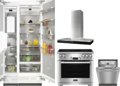 5 Piece Package Includes Refrigerator, Freezer, Range, Hood And Dishwasher