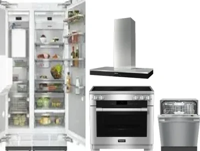5 Piece Package Includes Refrigerator, Freezer, Range, Hood And Dishwasher