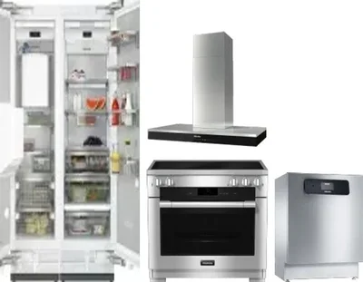5 Piece Package Includes Refrigerator, Freezer, Range, Hood And Dishwasher