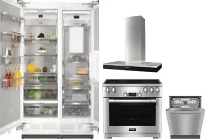 5 Piece Package Includes Refrigerator, Freezer, Range, Hood And Dishwasher