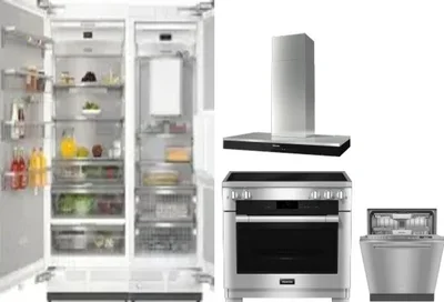 5 Piece Package Includes Refrigerator, Freezer, Range, Hood And Dishwasher