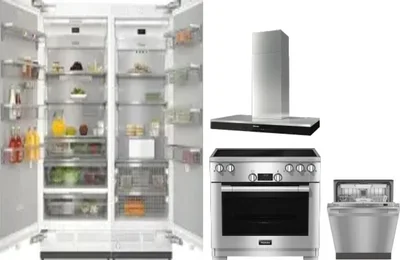 5 Piece Package Includes Refrigerator, Freezer, Range, Hood And Dishwasher