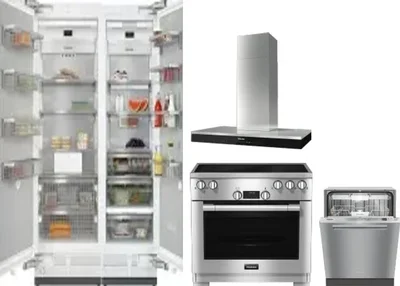 5 Piece Package Includes Refrigerator, Freezer, Range, Hood And Dishwasher