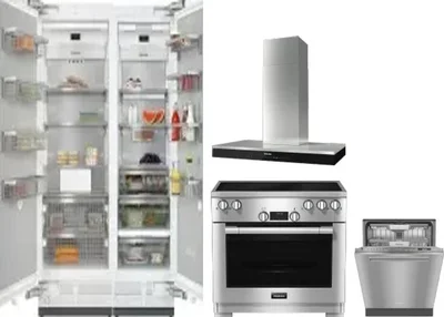 5 Piece Package Includes Refrigerator, Freezer, Range, Hood And Dishwasher